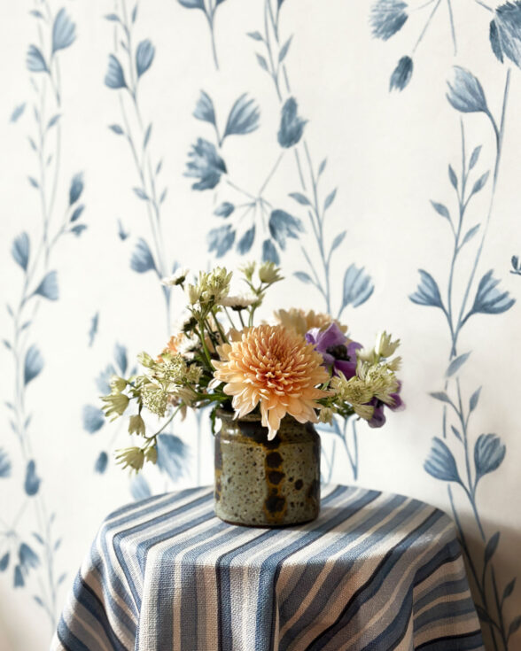 Denim Meadow Wallpaper